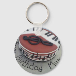Happy birthday mum cake key ring