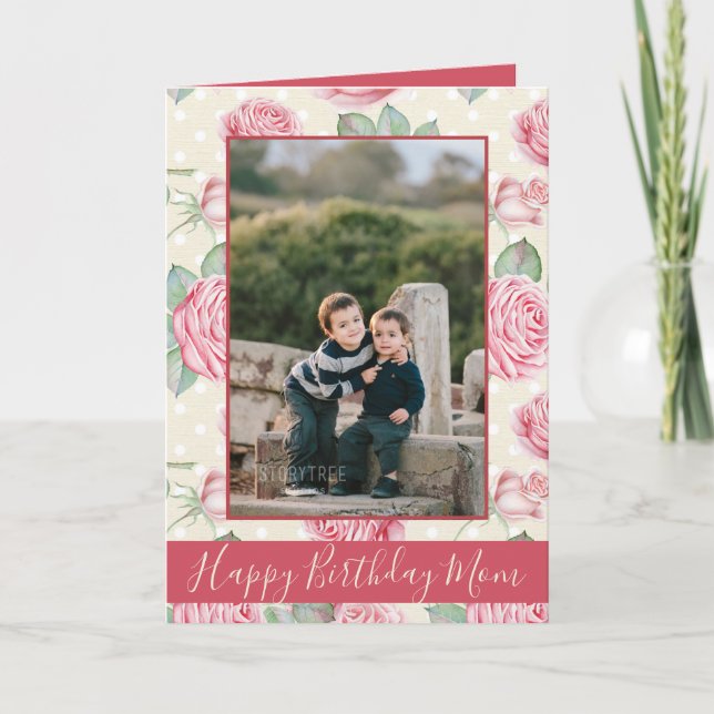 Happy Birthday Mum Floral  Card (Front)