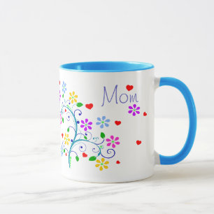 Happy Birthday Mum Flower Cup With We *Heart* You
