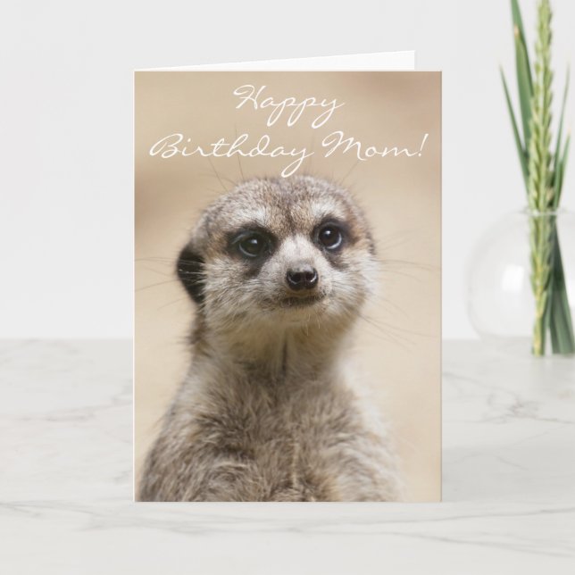 Happy Birthday Mum Meerkat Card (Front)