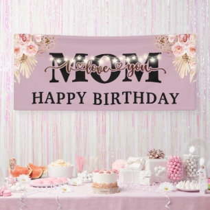 Happy Birthday Mum Party  Banner