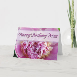 Happy Birthday Mum Peony Card