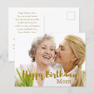 Happy Birthday Mum Photo Card