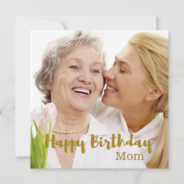 Happy Birthday Mum Photo Card (Front)