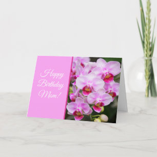Happy Birthday Mum! Pink Orchids Card