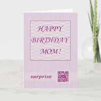 Happy Birthday Mum!QR Code Video Greeting Card