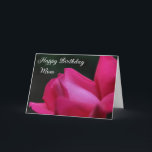 Happy Birthday Mum Red Rosebud Flower  Card<br><div class="desc">Mum - For all that you've done, for all you're yet to do, Thank You Mum, I Love You Birthday Card with a stunning red rosebud with lingering raindrops flower photography by Susan. You can change or add any text you like. This image is available on many products in my...</div>