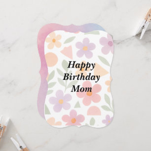 Happy Birthday Mum – Sweet Pastel Floral Card