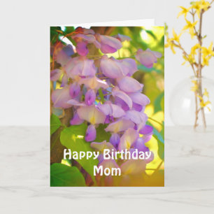 Happy Birthday Mum Wisteria Flower  Card