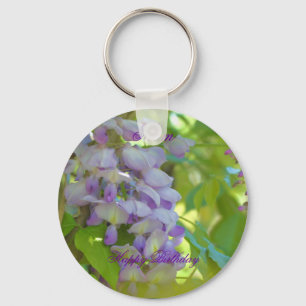 Happy Birthday Mum Wisteria Flower Keychain