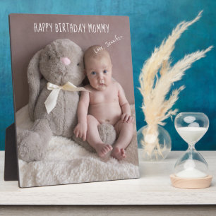 Happy Birthday Mummy Custom Baby Photo Plaque