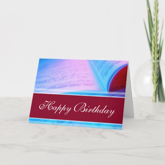 Happy Birthday - Music or Singing Teacher Card (Front)