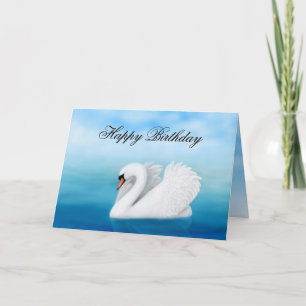 Happy Birthday Mute Swan Card