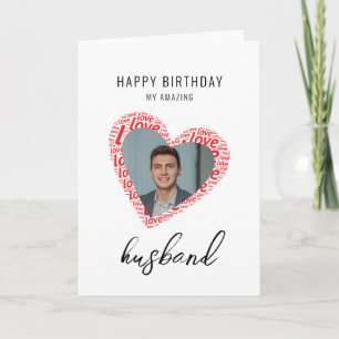 Happy Birthday My Amazing Husband Photo Card