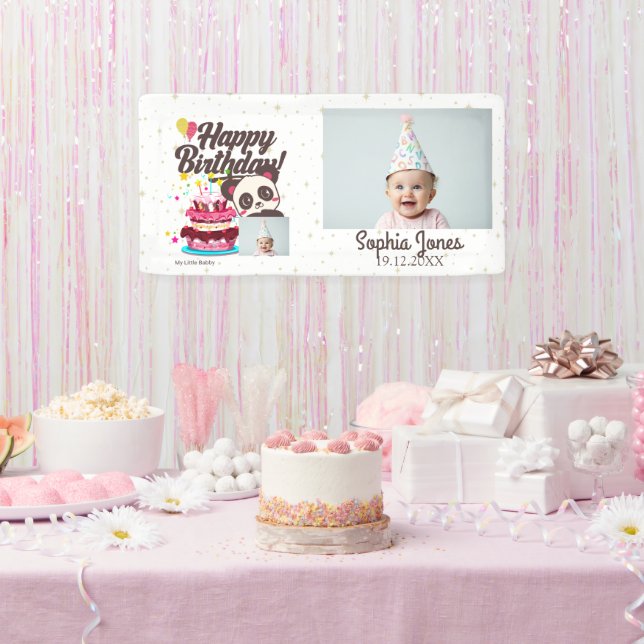 Happy Birthday, My Baby - Custom Photo/ Name/DOB Banner (Party)