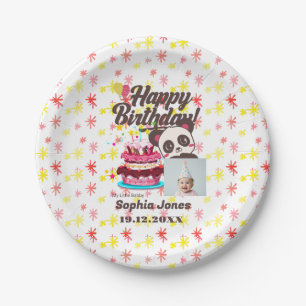 Happy Birthday, My Baby - Custom Photo/ Name/DOB Paper Plate