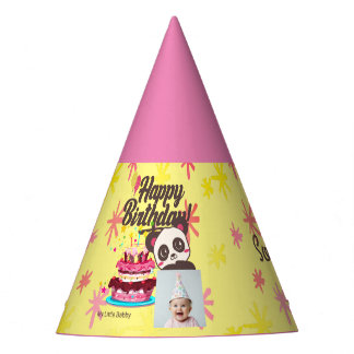 Happy Birthday, My Baby - Custom Photo/ Name/DOB Party Hat