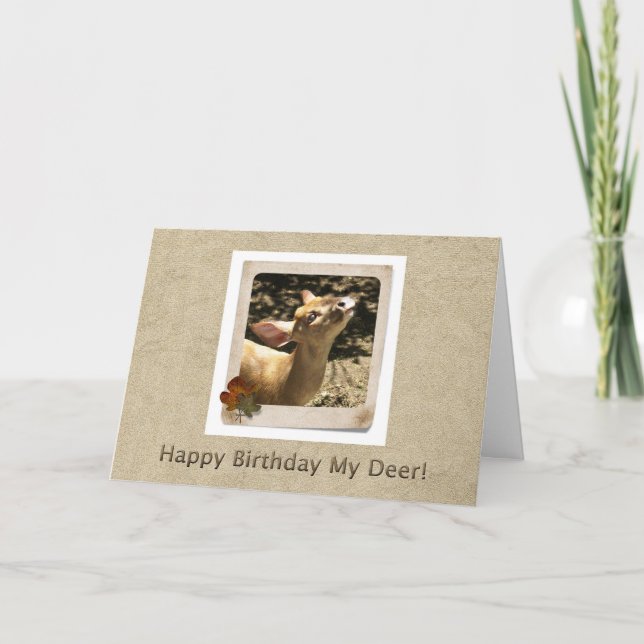 Happy Birthday My Deer Card (Front)