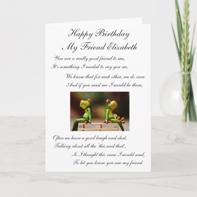 Happy Birthday My Friend Card (Front)