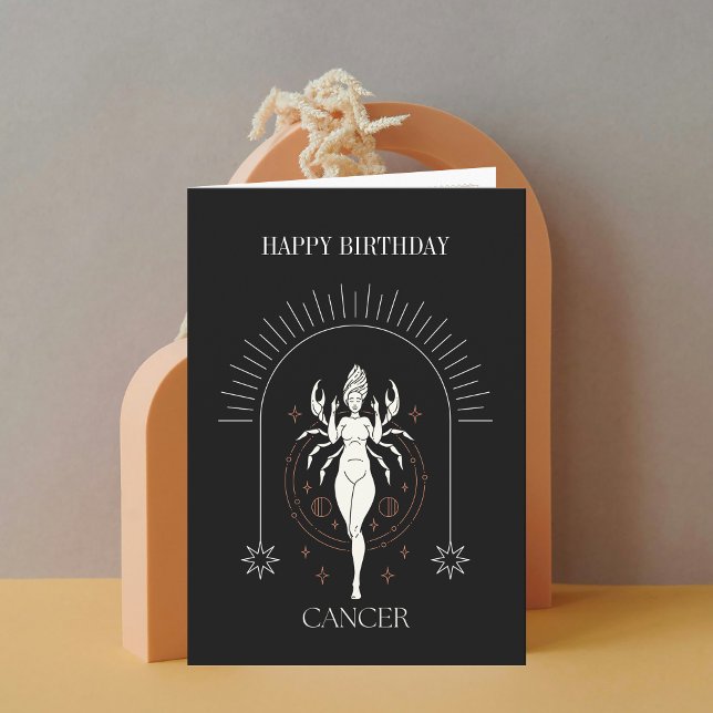 Happy Birthday Mystic Cancer Zodiac Horoscope Card (Happy Birthday Mystic Cancer Zodiac Horoscope Card)