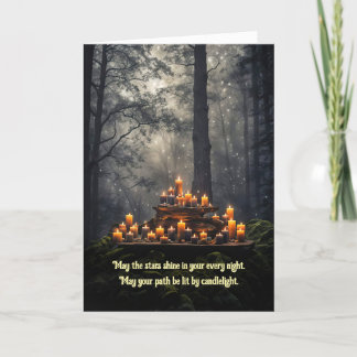 Happy Birthday Mystical Candles in the Forest Card