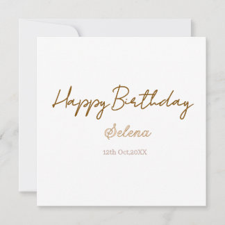 happy birthday name date brown purple pastel simpl