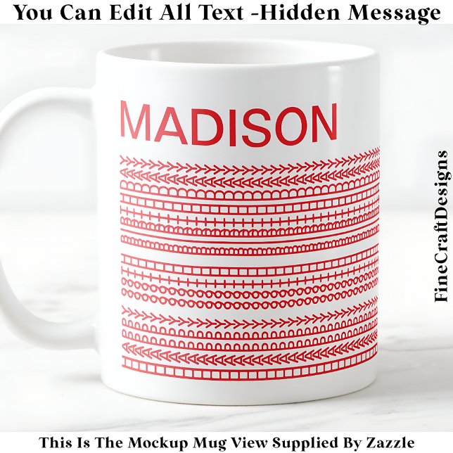 Happy Birthday & Name Hidden Message 093R Coffee Mug (Creator Uploaded)