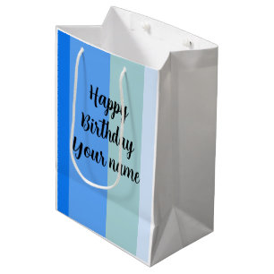 Happy Birthday Name Template Medium Gift Bag