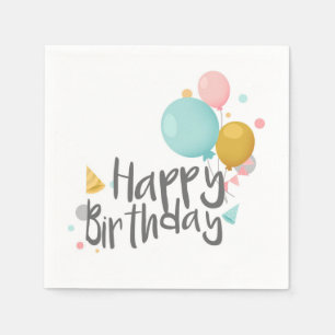 Happy Birthday Napkin