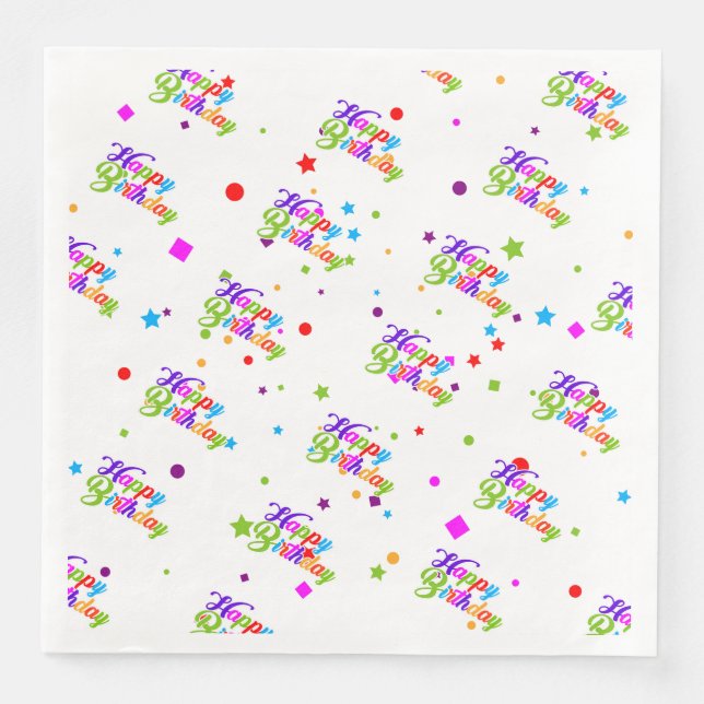 Happy Birthday Napkin (Front)