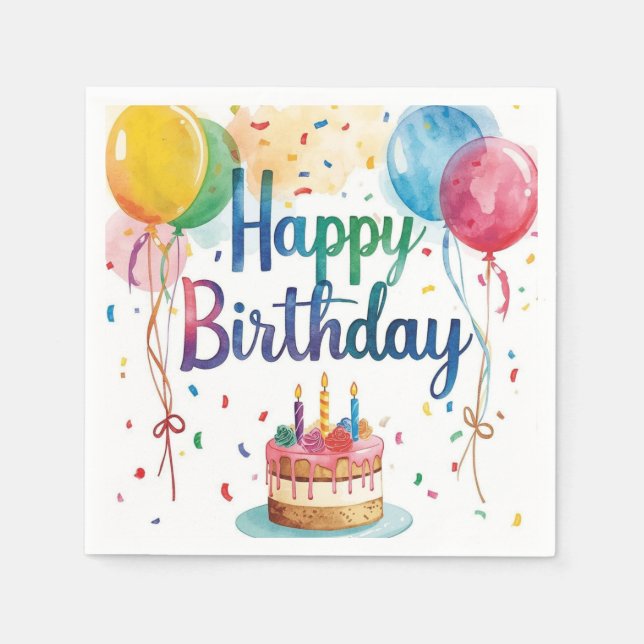 Happy Birthday Napkin (Front)