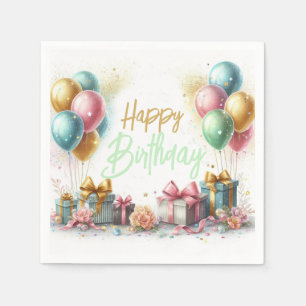 Happy Birthday Napkin