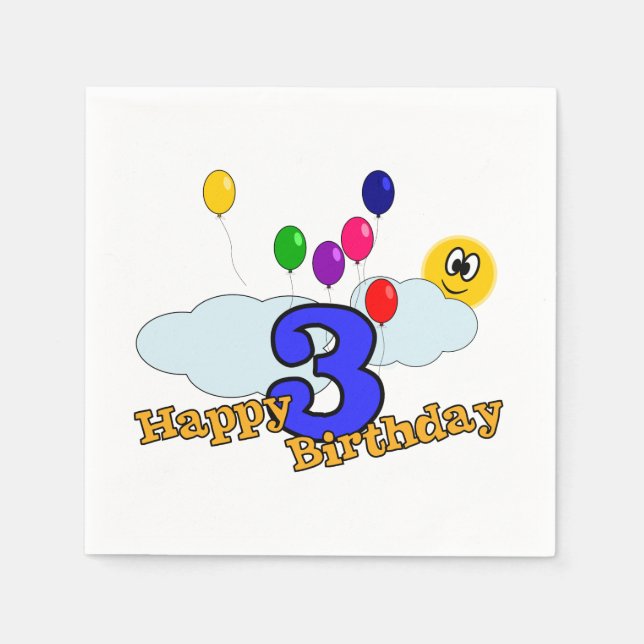 Happy Birthday Napkin (Front)