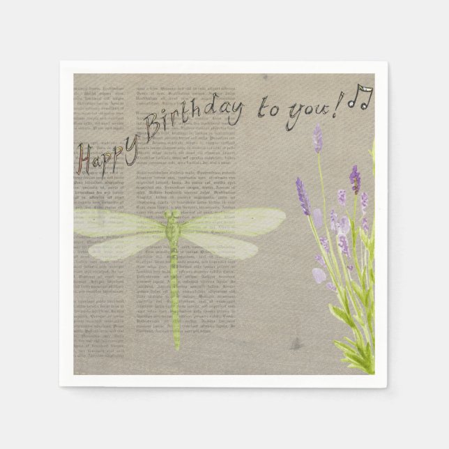 Happy Birthday Napkin (Front)