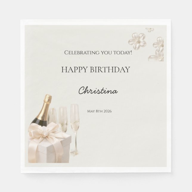 Happy birthday Napkins (Front)