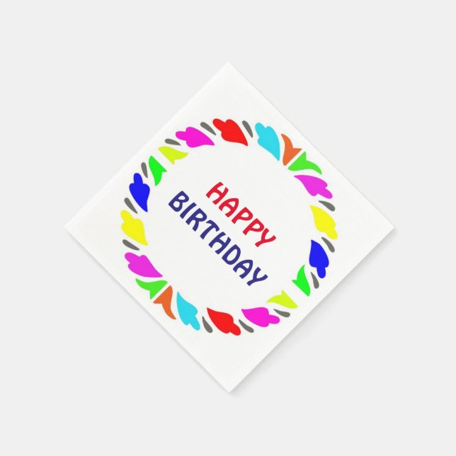 Happy Birthday Napkins (Corner)