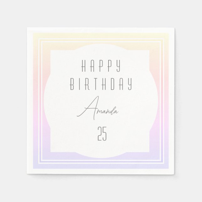 Happy Birthday Napkins HAMbyWG (Front)