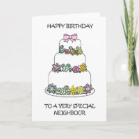 Happy Birthday Neighbor UK Spelling