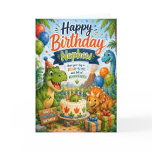 Happy Birthday Nephew Dinosaur Adventure