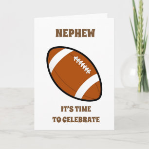 HAPPY BIRTHDAY ***NEPHEW*** FOOTBALL SYLE CARD