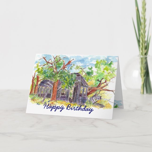 Happy Birthday Nevada Desert Landscape House Card (Front)