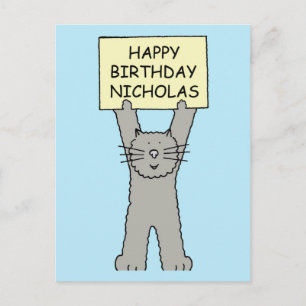 Happy Birthday Nicholas Postcard