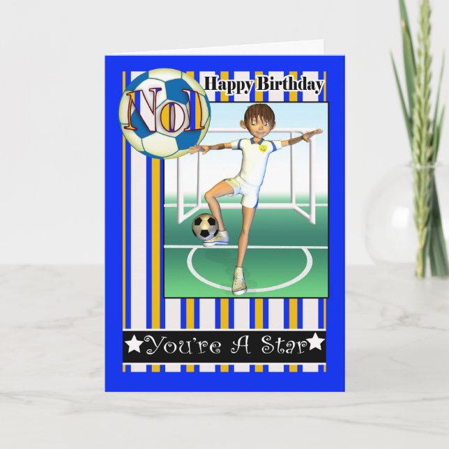 Happy Birthday, No1 Soccer, Football Card (Front)