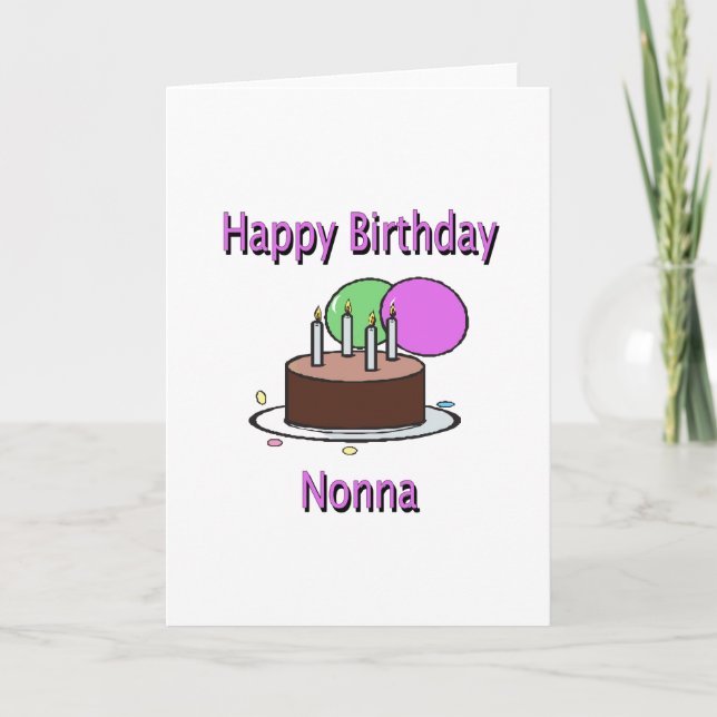 Happy Birthday Nonna Italian Grandma Birthday Desi Card (Front)