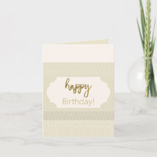 Happy Birthday Nordic Minimal Custom Name Note Card