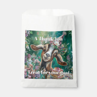 Happy Birthday Nubian Goat Garden Flowers Favour Bags