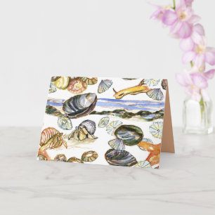 Happy Birthday Ocean Tide Pool Sea Creatures Card