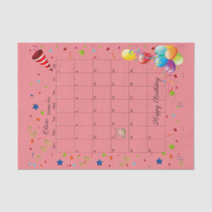 Happy Birthday October 2022 Tissue Paper