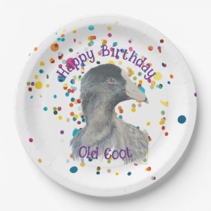 Happy Birthday Old Coot Over the Hill, Humour Paper Plate