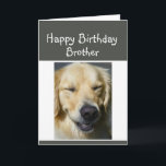 Happy Birthday Older Brother Fun Laughing Dog Card<br><div class="desc">Remember when being older was a good thing  Fun Birthday card for that Older Brother</div>